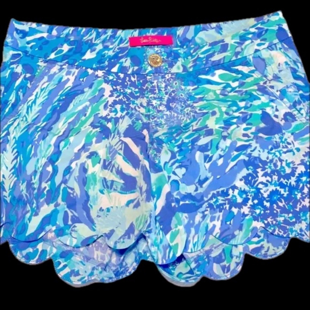 🌸 Lilly Pulitzer 5” Buttercup Scallop Hem Shorts (Size 2) 🌸